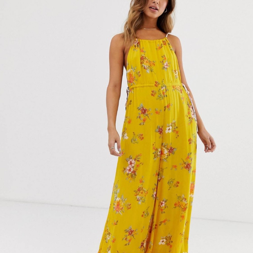 Free People Georgia floral jumpsuit